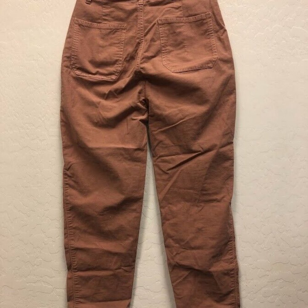 MADEWELL Women's Pink Seamed Tapered Pants SIZE 00 MC156 ($128) - Picture 3 of 4